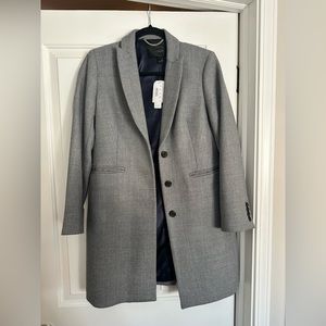 Jcrew gray overcoat. 8 petite